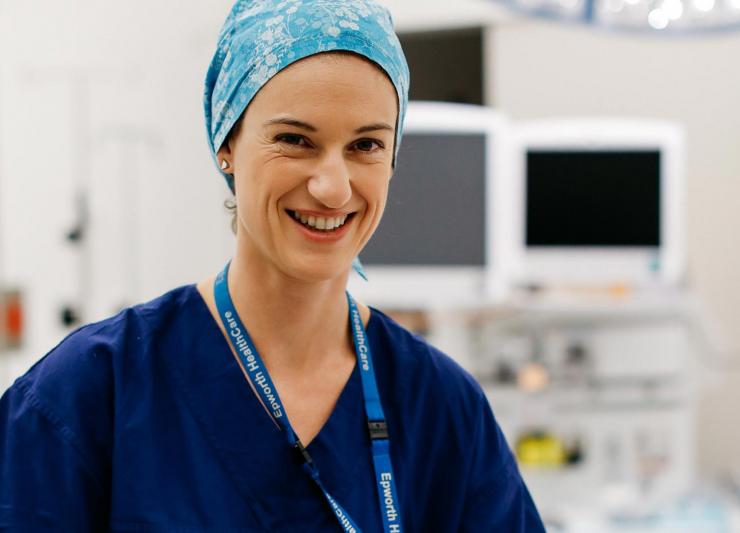 epworth nurse smiling in hospital setting